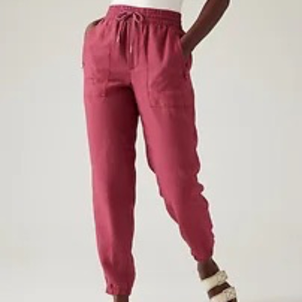 Athleta Retreat Linen Jogger Pants